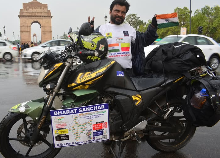 First Biker Across Three Longest Highways of India